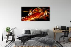 Tablouri canvas dragon de foc-respirație