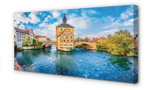 Tablouri canvas Germania poduri râu vechi oraș