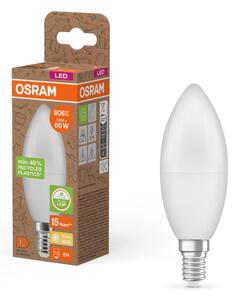 Bec LED B39, E14, 7,5 W, 230 V, 2700 K, din plastic reciclat - Osram