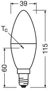 Bec LED B39, E14, 7,5 W, 230 V, 2700 K, din plastic reciclat - Osram