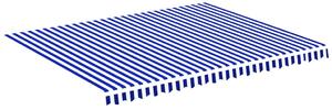 Pânză de rezervă copertină, albastru și alb, 4,5x3,5 m