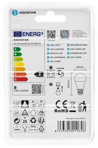 Bec LED A60 cu senzor crepuscular, soclu E27, 8W, 230V, 6500K - Aigostar