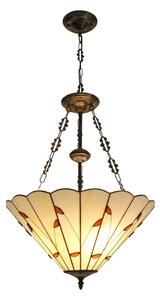 Brilagi - Lustră Tiffany FOLIA, cu vitralii, pe lanț, 3xE27/60W/230V, diam. 50 cm