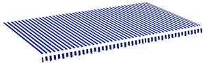 Pânză de rezervă copertină, albastru și alb, 6x3,5 m