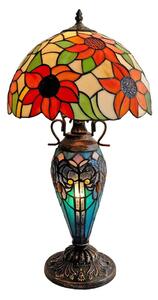 Brilagi - Lampă de masă Tiffany din vitralii SUNFLOWER 1xE27/60W/230V + 1xE14/40W