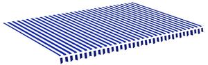 Pânză de rezervă copertină, albastru și alb, 5x3,5 m
