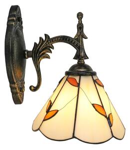 Brilagi - Aplica de perete Tiffany din vitralii FOLIA, 1xE14/40W/230V