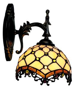 Brilagi - Lampă de perete Tiffany din vitralii ivoriu 1xE14/40W/230V