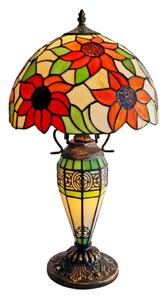 Brilagi - Lampă de masă Tiffany din vitralii SUNFLOWER 1xE27/60W/230V + 1xE14/40W