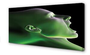 Tablouri canvas Omul lumina verde cap