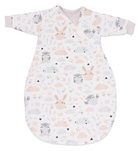 Sac de dormit copii cu maneci 0-3 luni Kidizi Forest Friends, 1 tog, bumbac 100%, pentru toamna/iarna