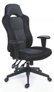 Scaun MAYAH Boss Chair, tapițerie negru/grișu perlat, cruce de picioare neagră, MAYAH "Super Racer"