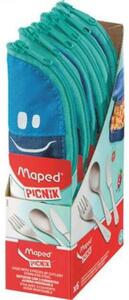 MAPED PICNIK Set de tacâmuri, metal, cutie din material textil, MAPED PICNIK "Concept Kids", albastru