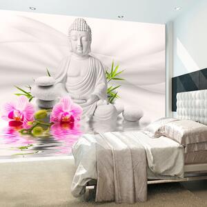 Fototapet autoadeziv - Buddha and Orchids