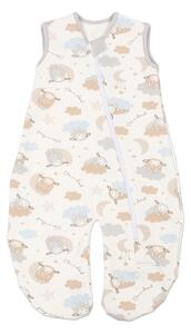 Sac de dormit cu picioare din bumbac flausat Kidizi Rolly 0-3 luni On a Cloud Pastel