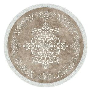 Covor, 100x100 cm, forma rotunda, poliester, bej, ALN400616BJ17