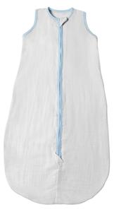 Sac de dormit de vara pentru copii din muselina dubla 3-18 luni Kidizi grey blue, 0.3 tog