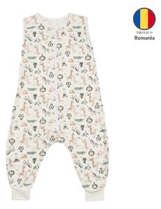 Sac dormit copii de vara din bumbac cu picioare 18-36 luni Kidizi Safari, 0.5 tog