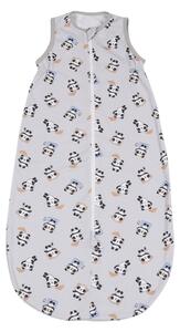 Sac dormit copii de vara 0-18 luni Kidizi Panda Grey, 100% bumbac, 80 cm, 0.5 tog