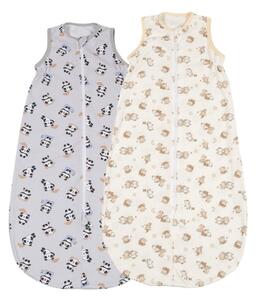 Set 2 saci de dormit de vara 0-18 luni Kidizi Orso Panda, 100% bumbac, 80 cm, 0.5 tog