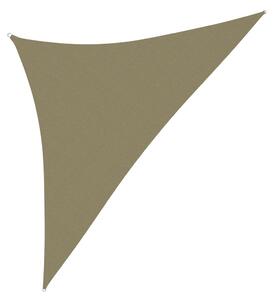 Parasolar, bej, 4x4x5,8 m, țesătură oxford, triunghiular