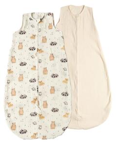 Set 2 saci de dormit de vara pentru copii din muselina dubla 3-18 Kidizi Cuddly Buddies, 0.3 tog