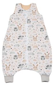 Sac de dormit cu picioare de vara pentru copii 18-36 luni Kidizi Forest Friends 0.5 tog, mansete transformabile in soseta