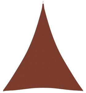 Parasolar, cărămiziu, 4x5x5 m, țesătură oxford, triunghiular