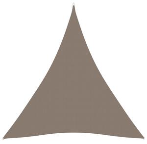 Parasolar gri taupe 3,6x3,6x3,6 m țesătură oxford triunghiular