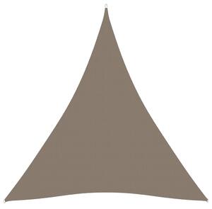 Parasolar, gri taupe, 3x3x3 m, țesătură oxford, triunghiular