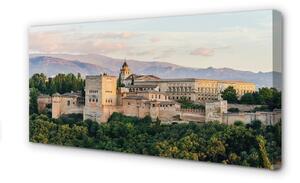 Tablouri canvas Spania Castelul de pădure de munte