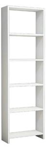 Biblioteca NEW, alb, PAL melaminat, 50x20x160 cm