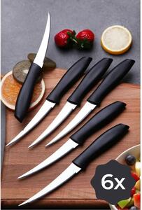 Set 6 cutite MAGIC, negru/crom, otel, 26 cm