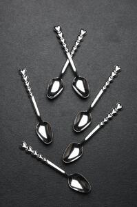 Set 6 linguri W-6, crom, otel, 11 cm