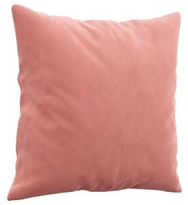 Perne decorative, 2 buc., roz, 40x40 cm, catifea