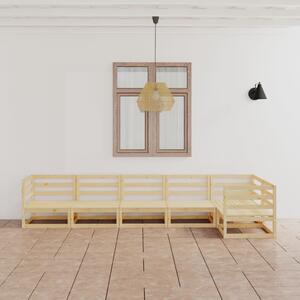 Set mobilier relaxare de grădină, 6 piese, lemn masiv de pin