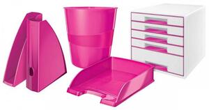 LEITZ Coș de gunoi pentru hârtie, plastic, LEITZ Wow, roz