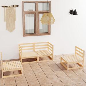 Set mobilier de grădină, 4 piese, lemn masiv de pin