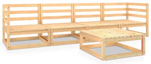 Set mobilier de grădină, 5 piese, lemn masiv de pin