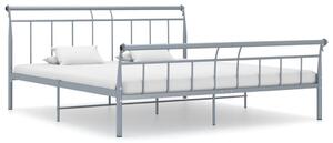 Cadru de pat, gri, 200x200 cm, metal