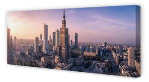 Tablouri canvas panorama Varșovia Sunrise zgârie-nori