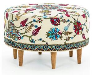 Taburet RIMINI, multicolor, stofa clasica, 65x65x40 cm