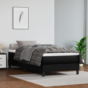 Cadru de pat, negru, 80x200 cm, piele ecologică
