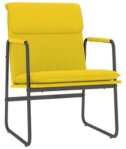 Scaun de relaxare, galben deschis, 55x64x80 cm, material textil
