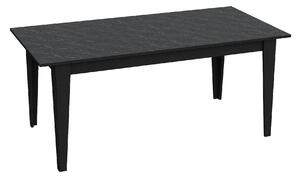 Masa POLK, negru cu efect de marmura, PAL melaminat, 180x90x77 cm