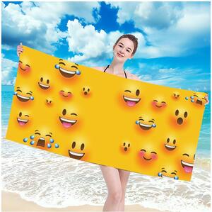 Prosop de plaja cu diverse emoticoane 100 x 180 cm