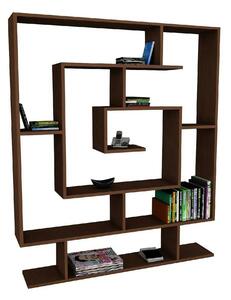 Etajera SARMASIK, wenge, PAL melaminat, 125x22x149 cm