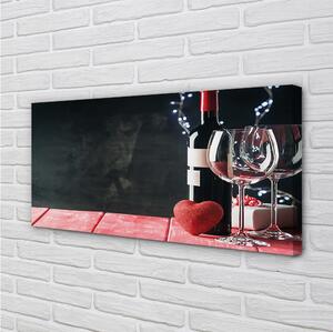 Tablouri canvas Inima de pahare de vin de sticlă