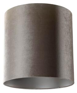 Abajur de catifea cilindric taupe 40/40/40