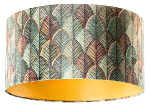 Abajur din catifea cu design frunze și interior auriu 50/50/25